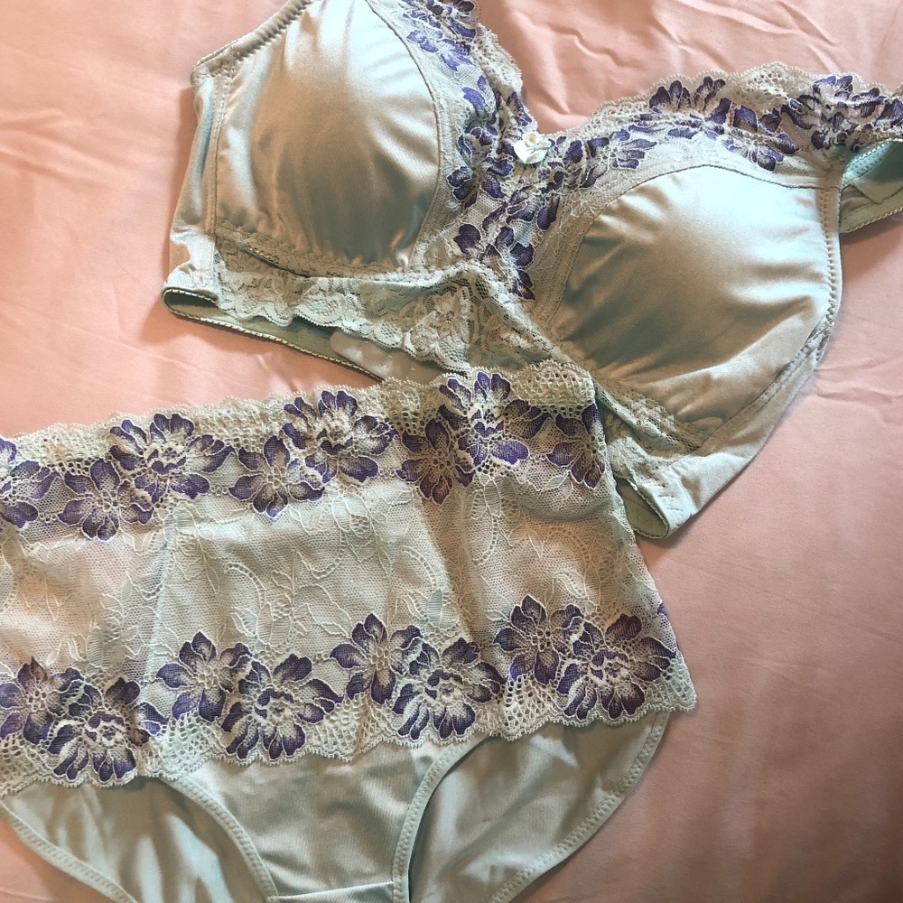 Rhonda Shear Pin up Bra and Panty Set Size M New